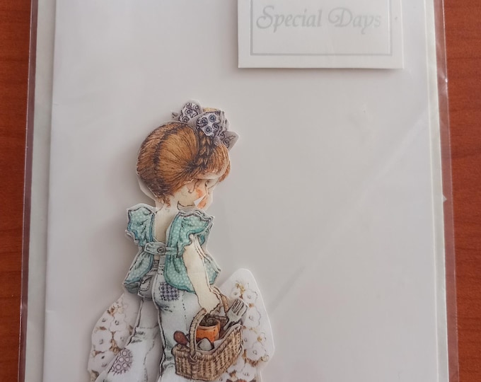 Hand made greeting card ,3D 6" x 4" , blank card  and envelope