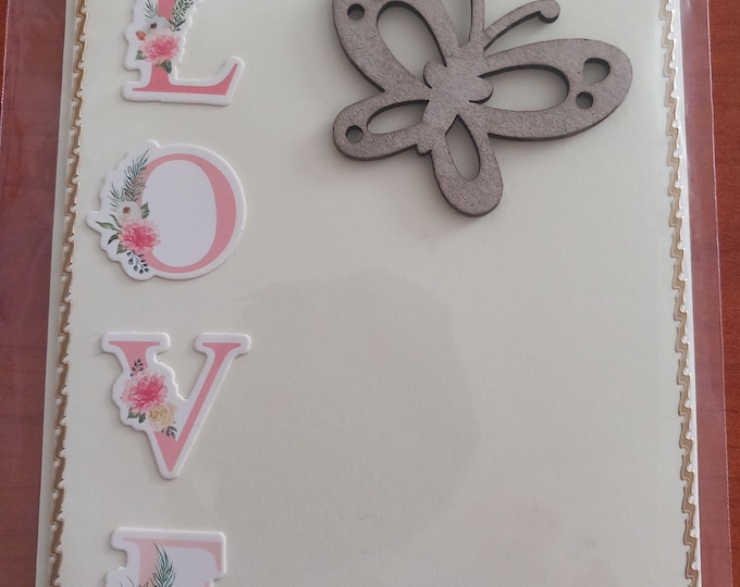 Hand made greeting card , Butterflies  , choose from various designs and sizes blank inside,