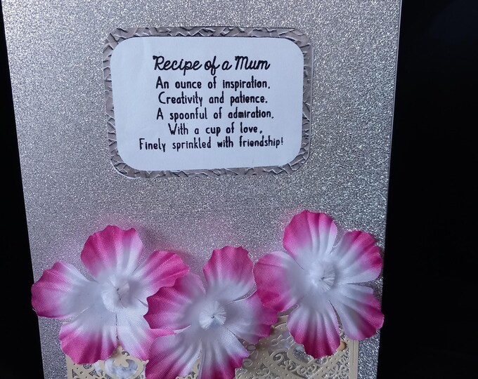 Handmade Mother's Day card in a box, Choice of 2 designs.  A5 card in box