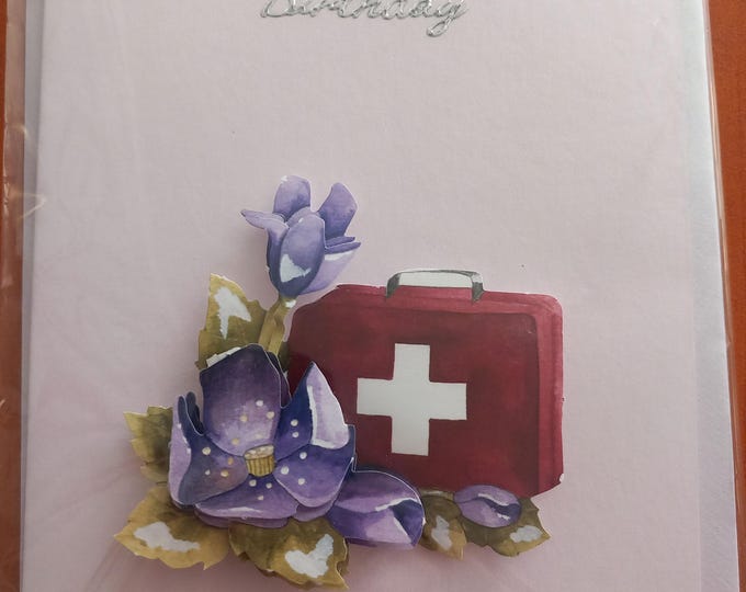 Hand made greeting card ,3D decoupage ,blank card ,