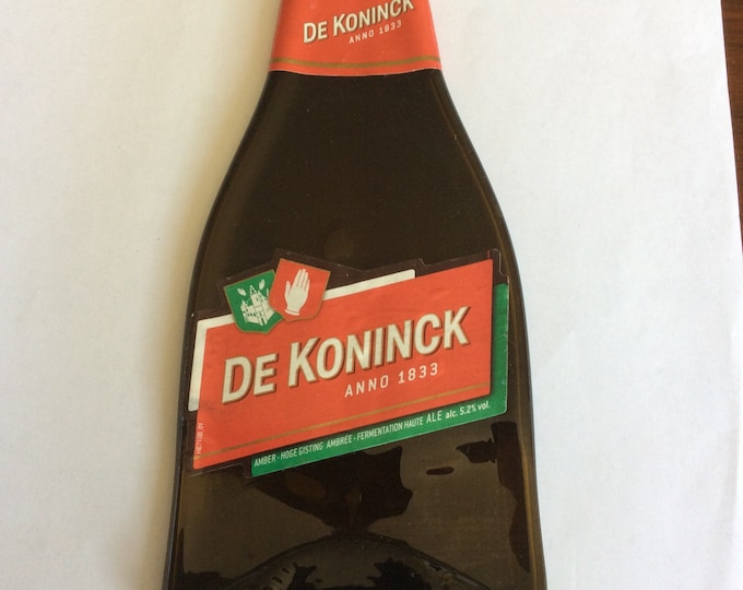 Flattened beer bottle , De Konninck 33cl bottle,great gift idea,  Father's day Gift idea