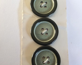 Vintage Aero buttons ,  Green ,22 mm, buttons , 1970s,  Freepost U.K. new