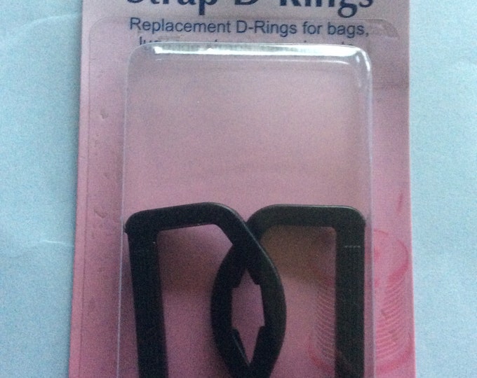 Hemline, pk 2 D rings, 32 mm, bags, luggage straps, camping etc. ,