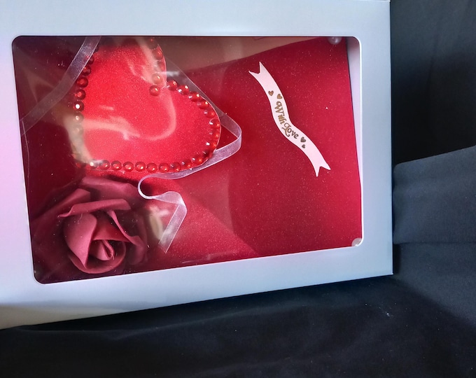 Handmade Mother's Day,Valentines, or Birthday , A5 Easel card and gift box