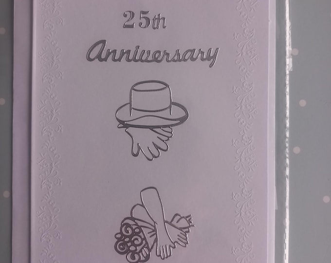 Hand made Silver Wedding Anniversary (25) Cards Various designs, left blank inside, card and envelope