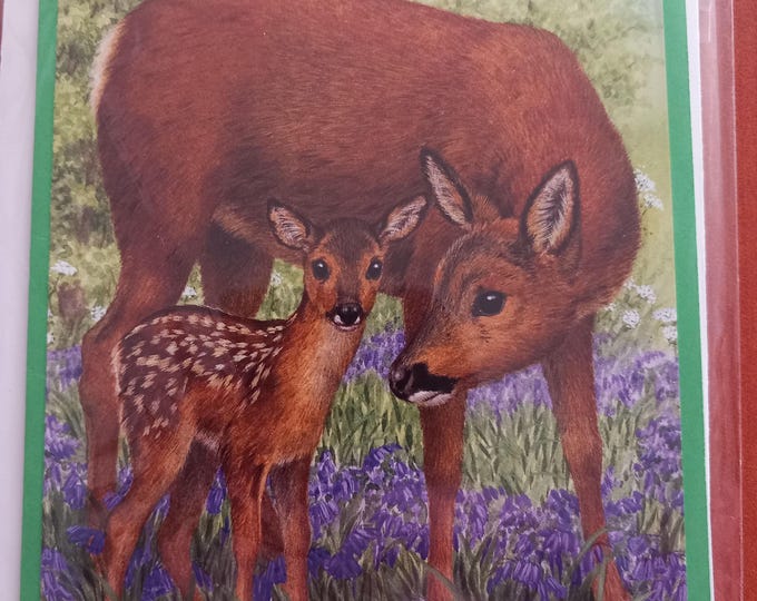 Hand made greeting card , Wildlife ,blank card ,