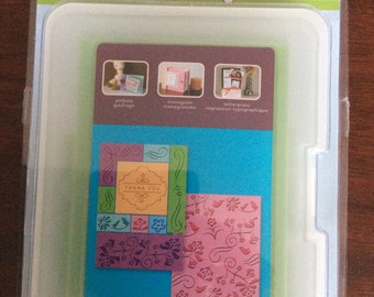 Cuttlebug “Thank you”, 10 positive plates, 10 negative plates embossing folder, Freepost U.K