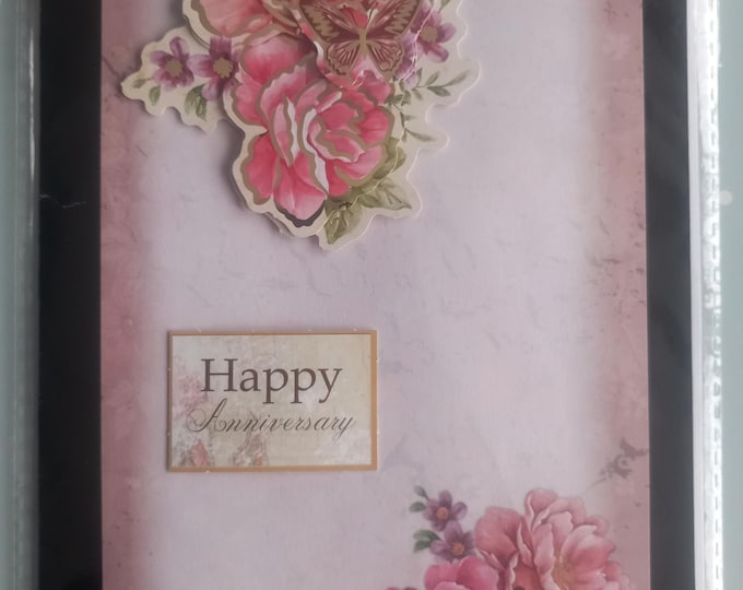 Hand made Wedding Anniversary Cards Various designs, left blank inside, card and envelope