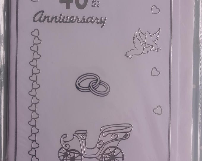 Hand made Ruby Wedding  Anniversary (40) Cards Various designs, left blank inside, card and envelope