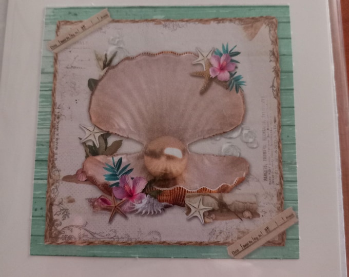 Hand made greeting card , At the beach , collection 2