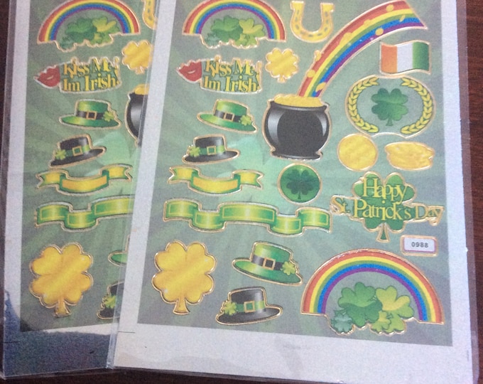 St Patrick’s Day, March 17th, stickers, scrapbooking,card making etc.