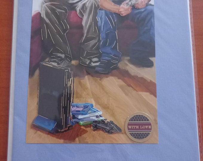 Hand made greeting card ,Men  ,blank card ,