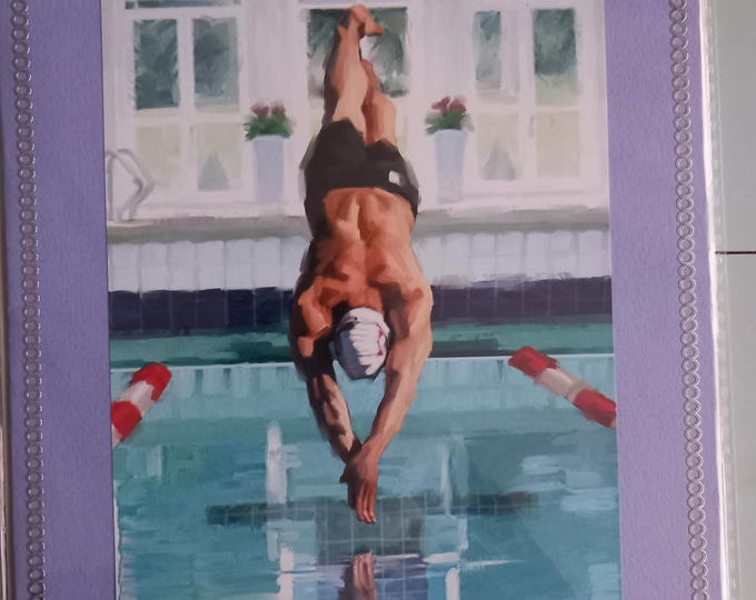 Hand made Birthday card,  To a brilliant Nephew, left blank inside, A5 card and envelope  (no 91)