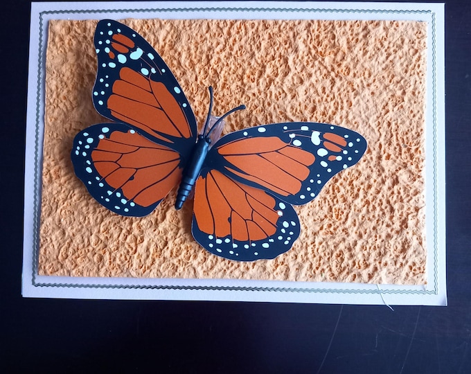 Handmade greetings card in a box, Butterflies, various colours and sentiments available