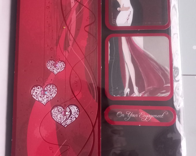 Handmade  Engagement, cards  , A5 card and  envelope