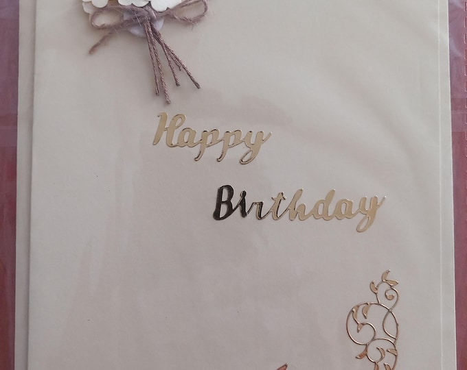 Hand made greeting card , 3D Flowers ,blank card ,