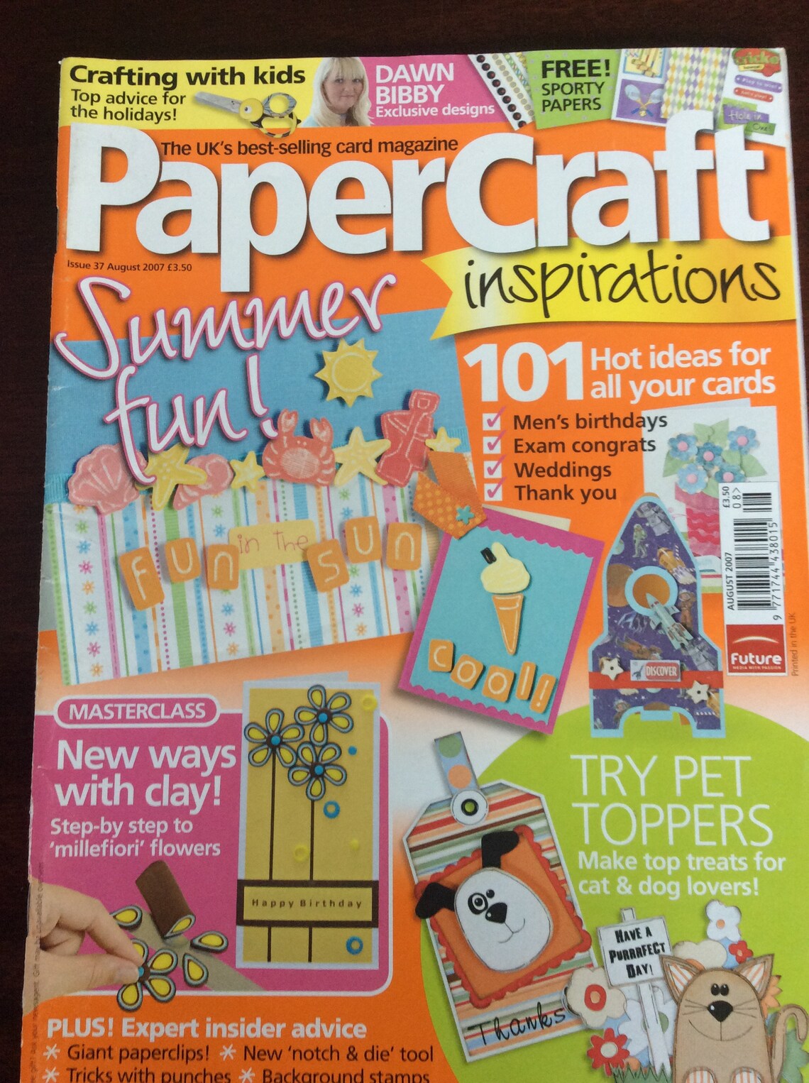 Papercraft Inspirations Magazine Issue 37 August 2007 Freepost Etsy