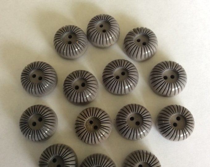 Pack 14 ,  16 mm ,chunky  Grey plastic buttons Freepost U.K.