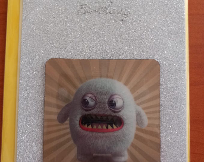 Hand made Birthday card ,Monsters ,blank card ,