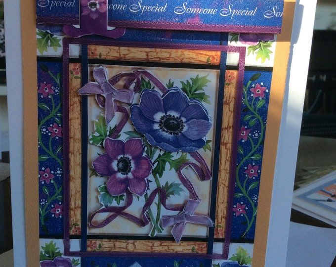 Hand made Card, Someone special, , blank card, 6” x 8.5” ,