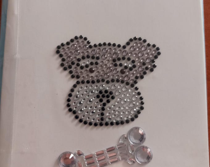 Hand made greeting card , Dogs and Butterflies , collection 1