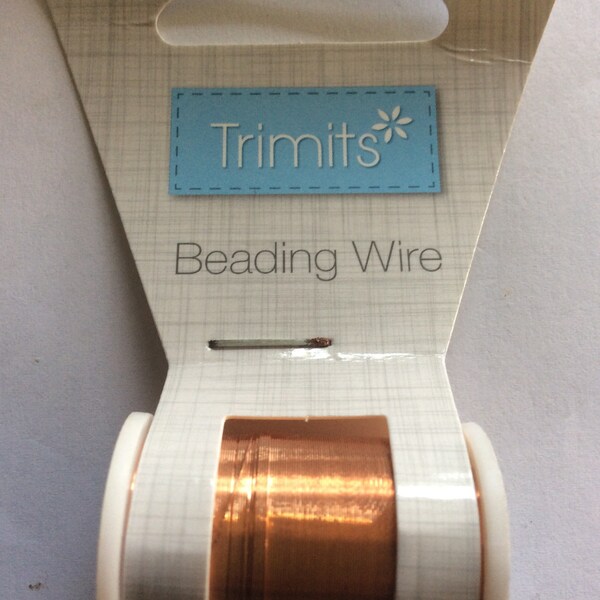 Trimits Essentials , Beading wire, copper , 34 gauge x 22 metres  , jewellery making, craft, Freepost U.K.
