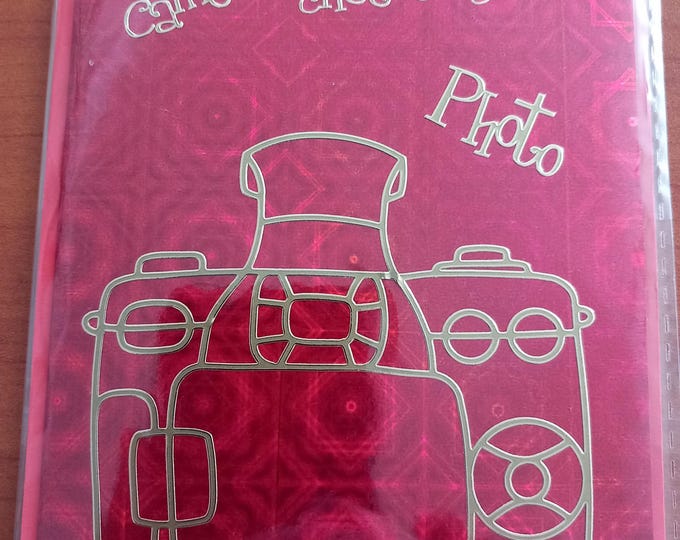 Hand made greeting card ,Cameras and cases ,blank card ,