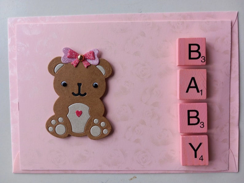Hand made Baby cards , various colours and designs image 3