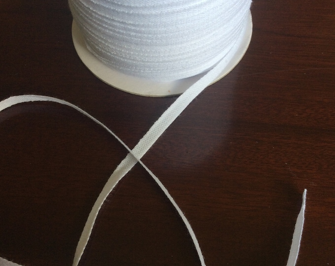 Cotton Tape , 1/4 inch, white ,