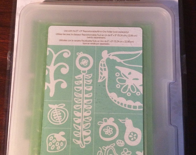 Cuttlebug  Cricut  “ Fruit Punch ”, 10 positive plates, 10 negative  plates embossing folder,