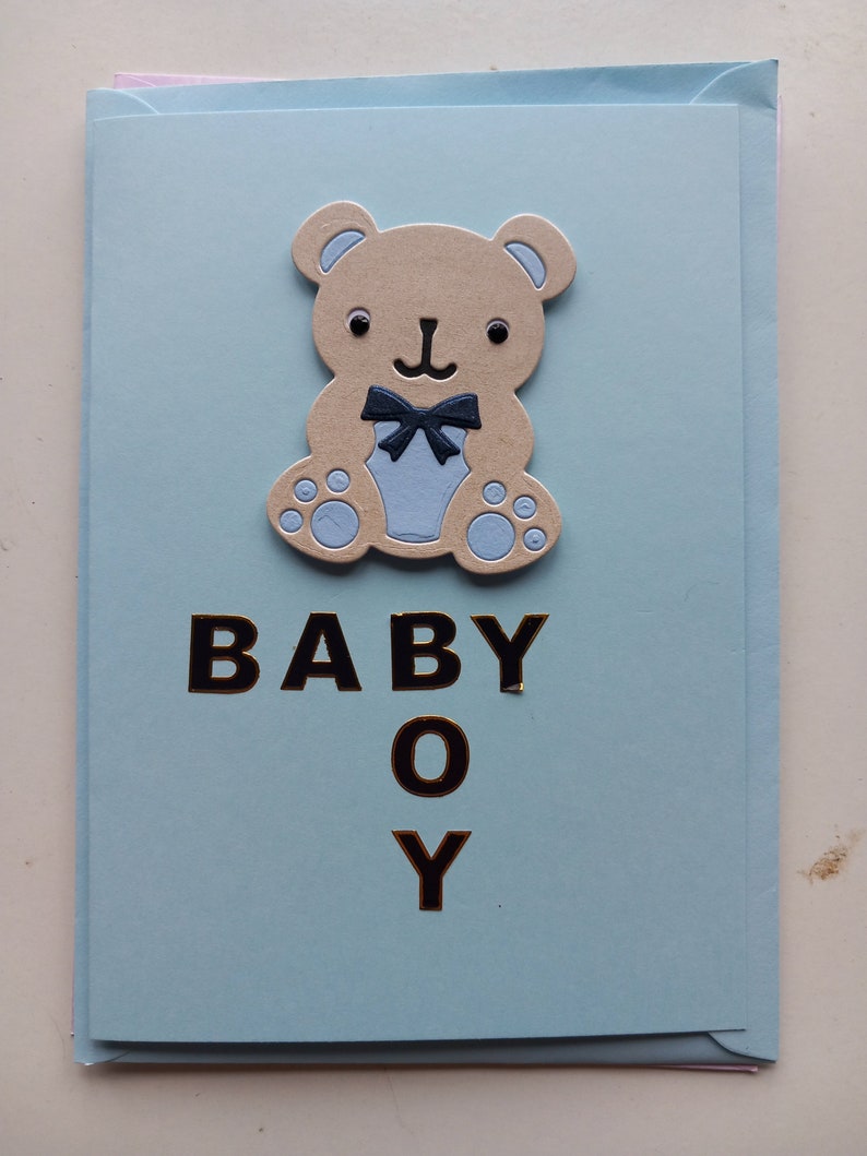 Hand made Baby cards , various colours and designs image 2