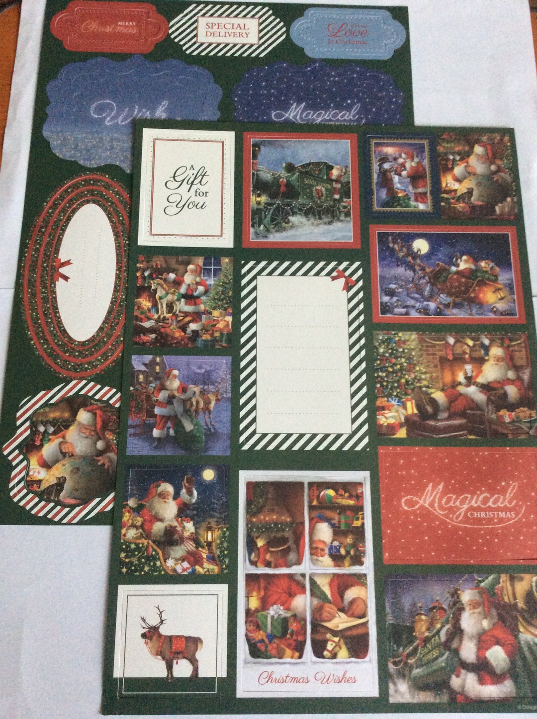 Die Cut Christmas Card Toppers Various Colours and Sizes 2 Etsy UK