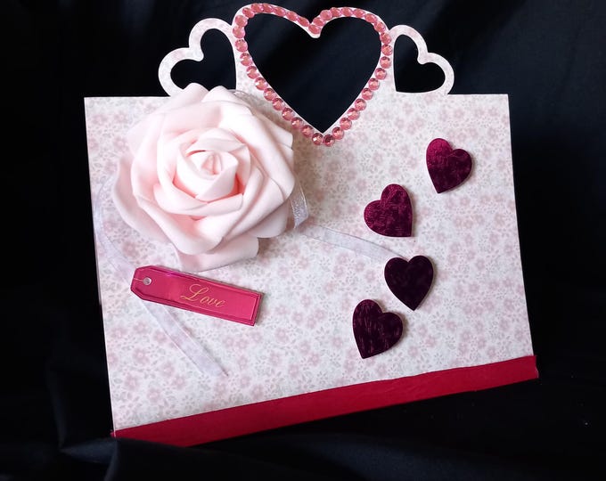 Handmade Mother's Day cards  in a gift bag, Choice of 3 designs.
