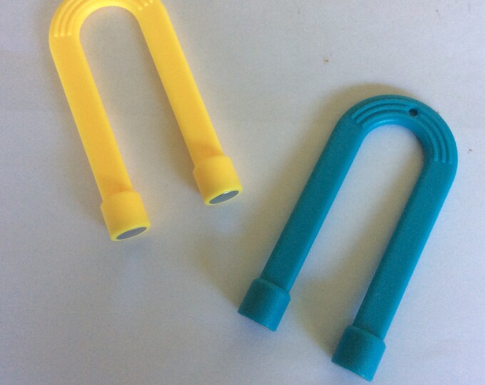 Horseshoe magnets , pack of 2 blue and yellow, 3inch , Freepost U.K.