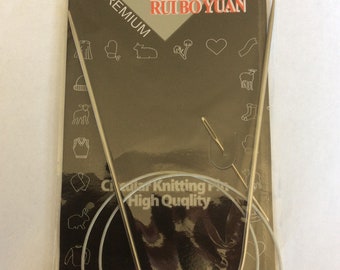 Circular knitting needles, Metal,  Ruibyuan , uk size 13 , 2.25mm x 32”/ 80cm ,  Freepost  U.K.
