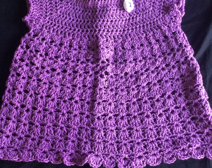 Child’s Crocheted Cotton dress. Age 2-3 yrs new handmade