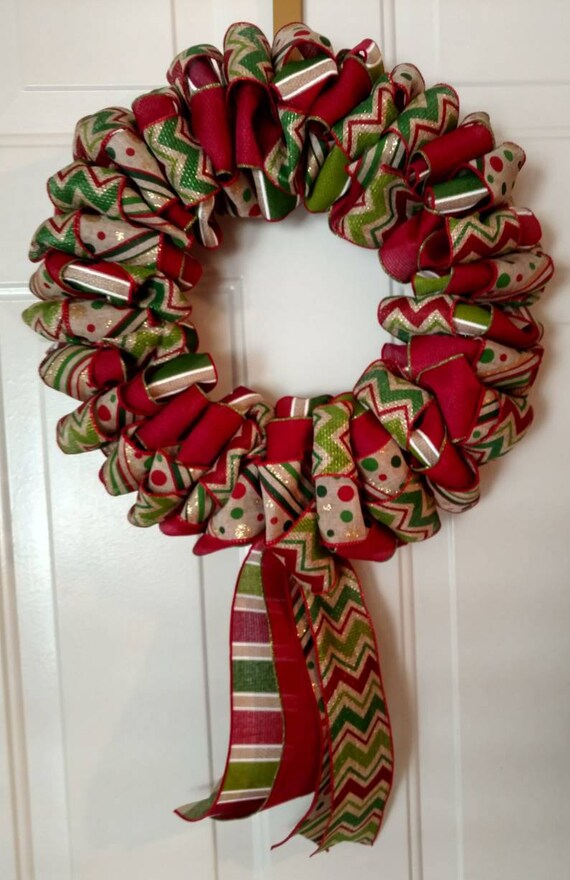 Ribbon Wreath Christmas Fall Springsummerdoor Decorframe Etsy