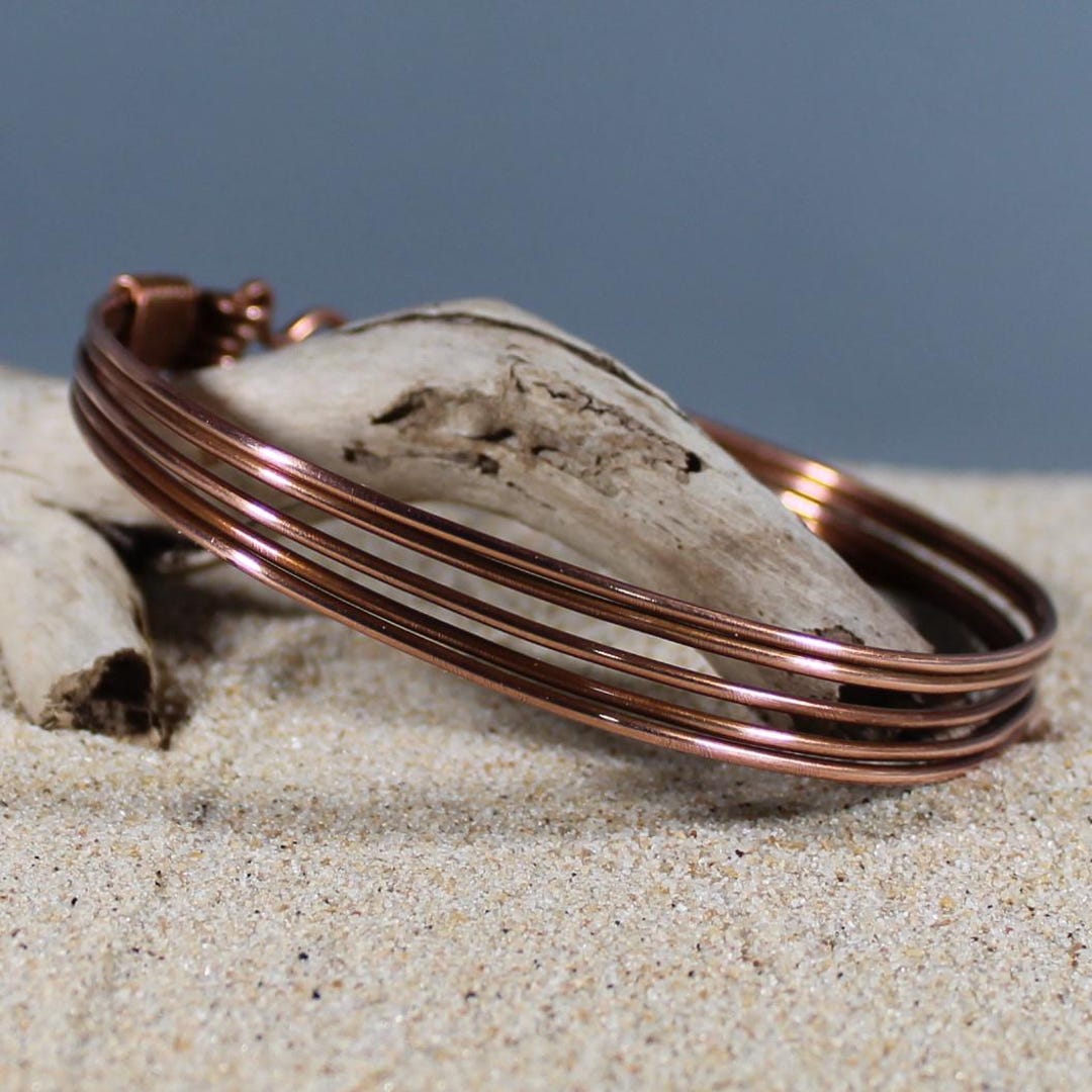 Handmade Copper Bangle, Stacker Looking Bracelet, Easy Style With a ...
