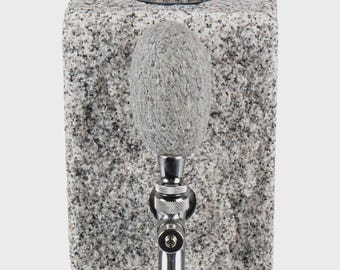 Granite Stone Drink Dispenser – Gray Coastal Liquor & Wine Server, 1.75-Liter Capacity