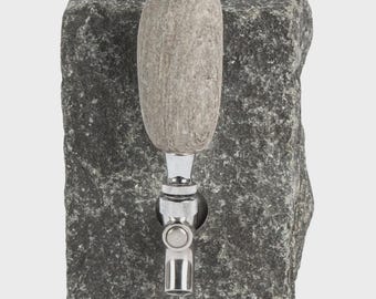 Granite Stone Drink Dispenser – Black Coastal Liquor & Wine Server, 1.75-Liter Capacity