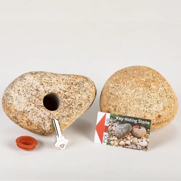 Genuine "Real Rock" Key Hiding Stone.... Looks like a real rock, because it is one.