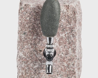 Granite Stone Drink Dispenser – Pink Coastal Liquor & Wine Server, 1.75-Liter Capacity