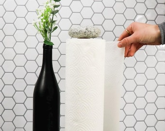 Granite Paper Towel Holder – Handcrafted Natural Stone Kitchen Organizer