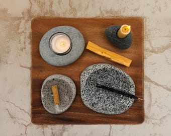 Handcrafted Beach Stone Dish – Coastal Catch-All, Soap/Jewelry Holder