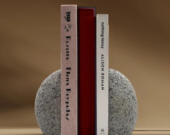 Split Stone Bookends – Set of 2 Natural Granite Rock Book Ends - Etsy