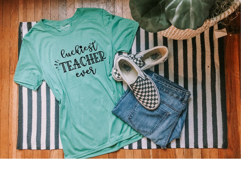Download Luckiest Teacher Ever SVG | Etsy
