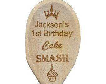 1st Birthday Cake Smash Spoon - Personalised