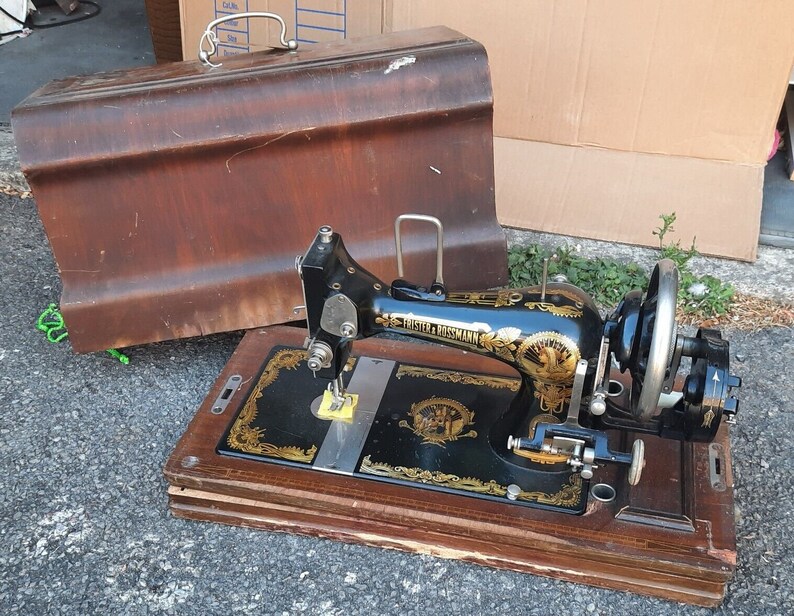 Vintage Frister and Rossmann Model E Long Bed Hand Crank Sewing Machine. Etsy