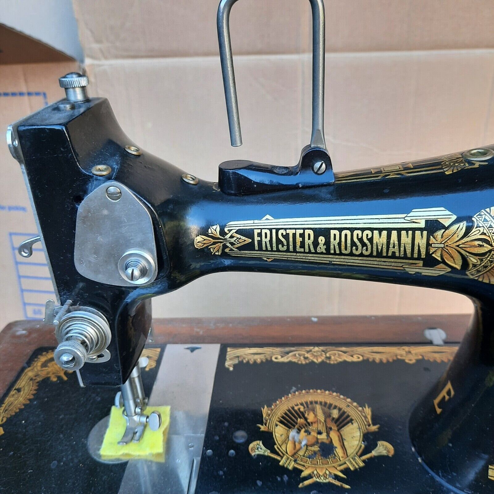 Vintage Frister and Rossmann Model E Long Bed Hand Crank Sewing Machine