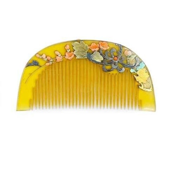 Exquisite Rare Japanese Kushi comb all natural ma… - image 6